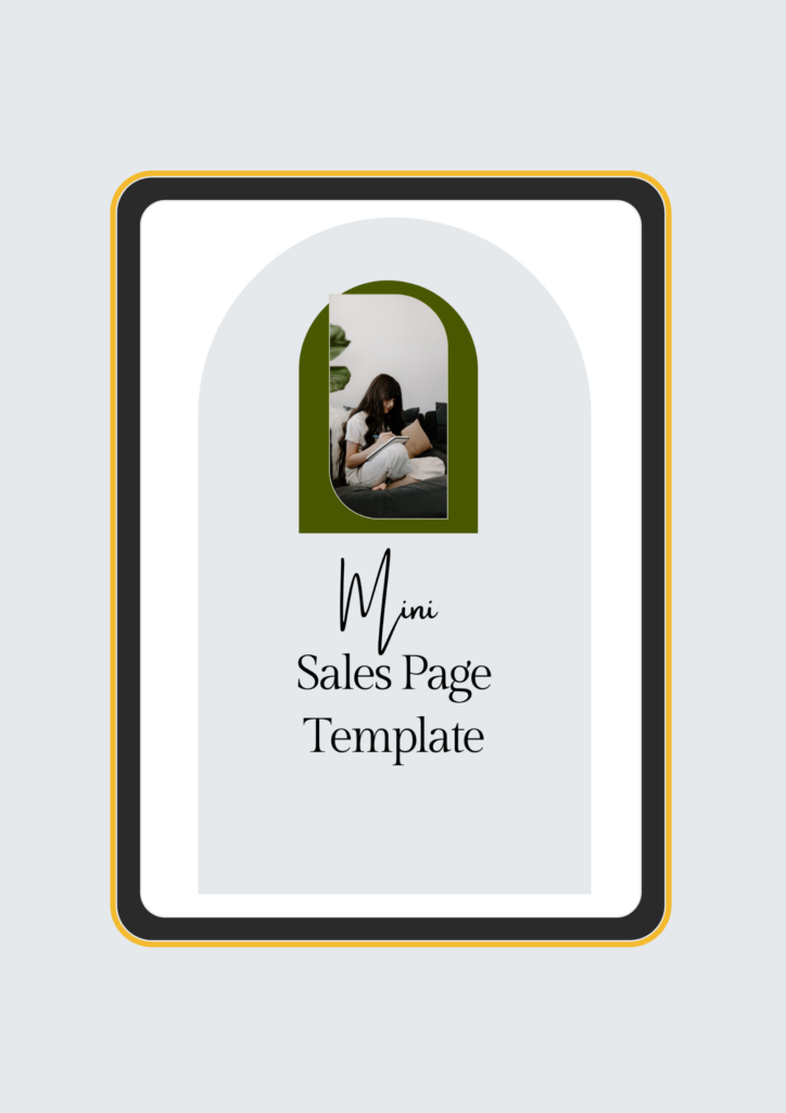 FREE sales page template