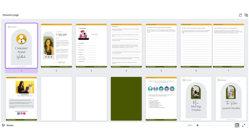Step 3b: How to create a customer avatar workbook with Canva.