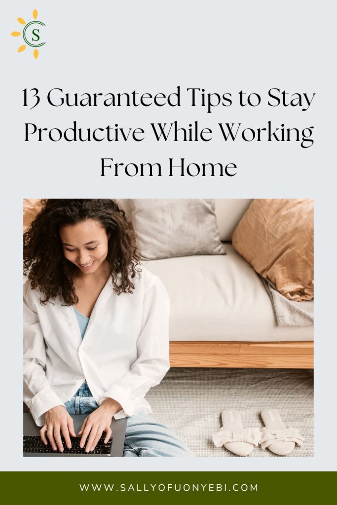 Pin for How to Stay Productive When Working From Home