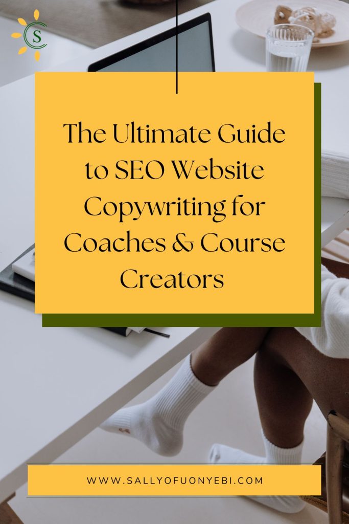 Pin for SEO website copywriting for coaches and creatives