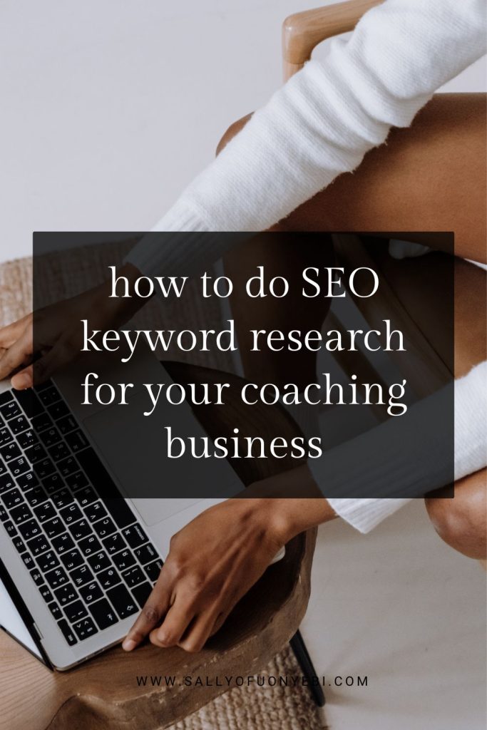 Pin image for the blog post, How to Do SEO Keyword Research for Coaches