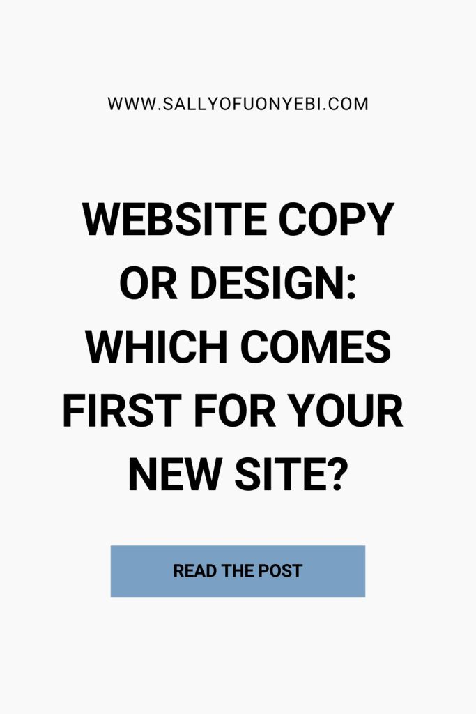 Second pin image for "Website Copywriting or Design: Which One Comes First?"