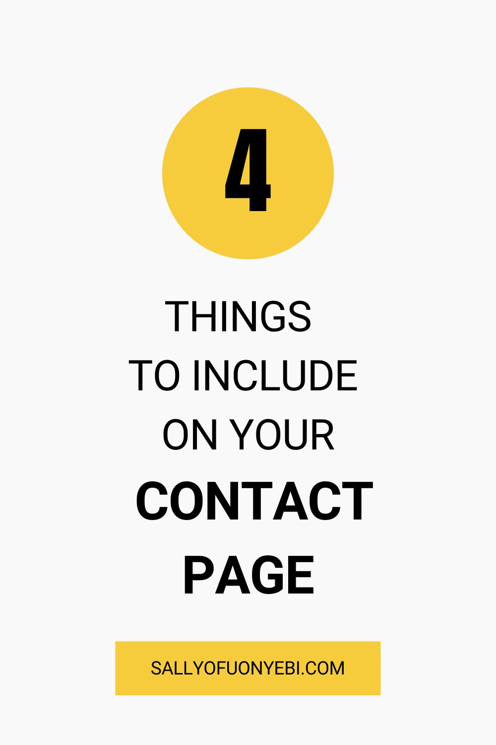 First Pin for How to Write a Contact Page