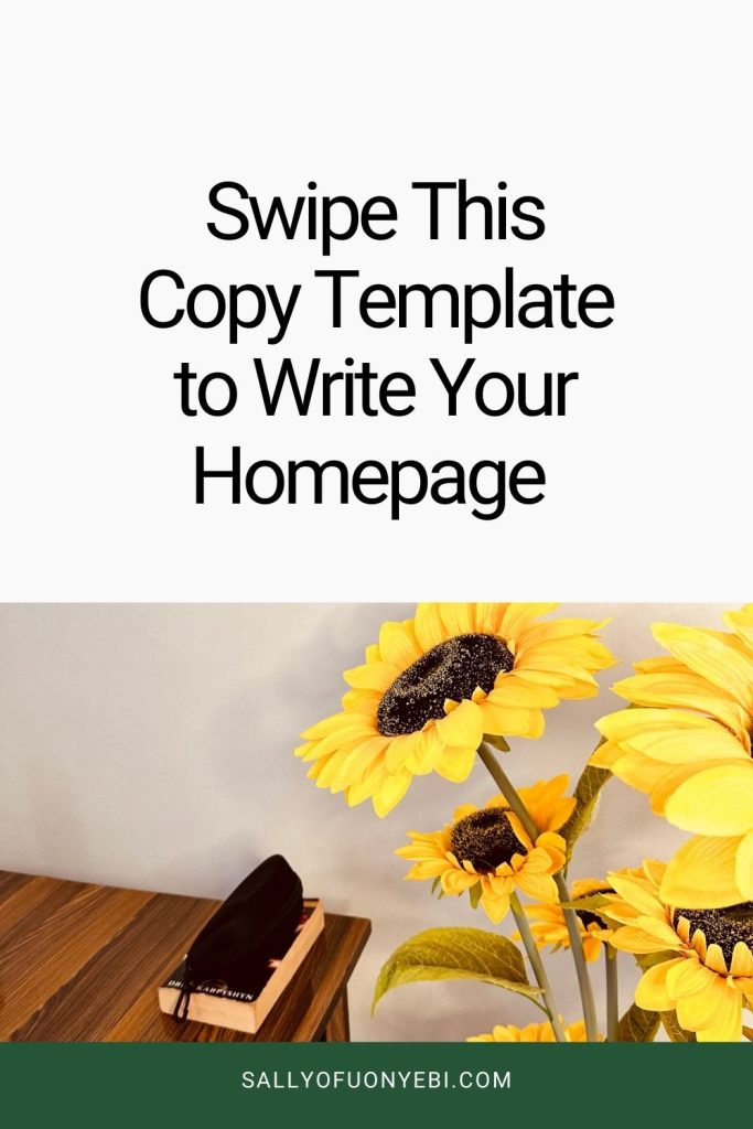 First pin for How to Write Your website Homepage Content 